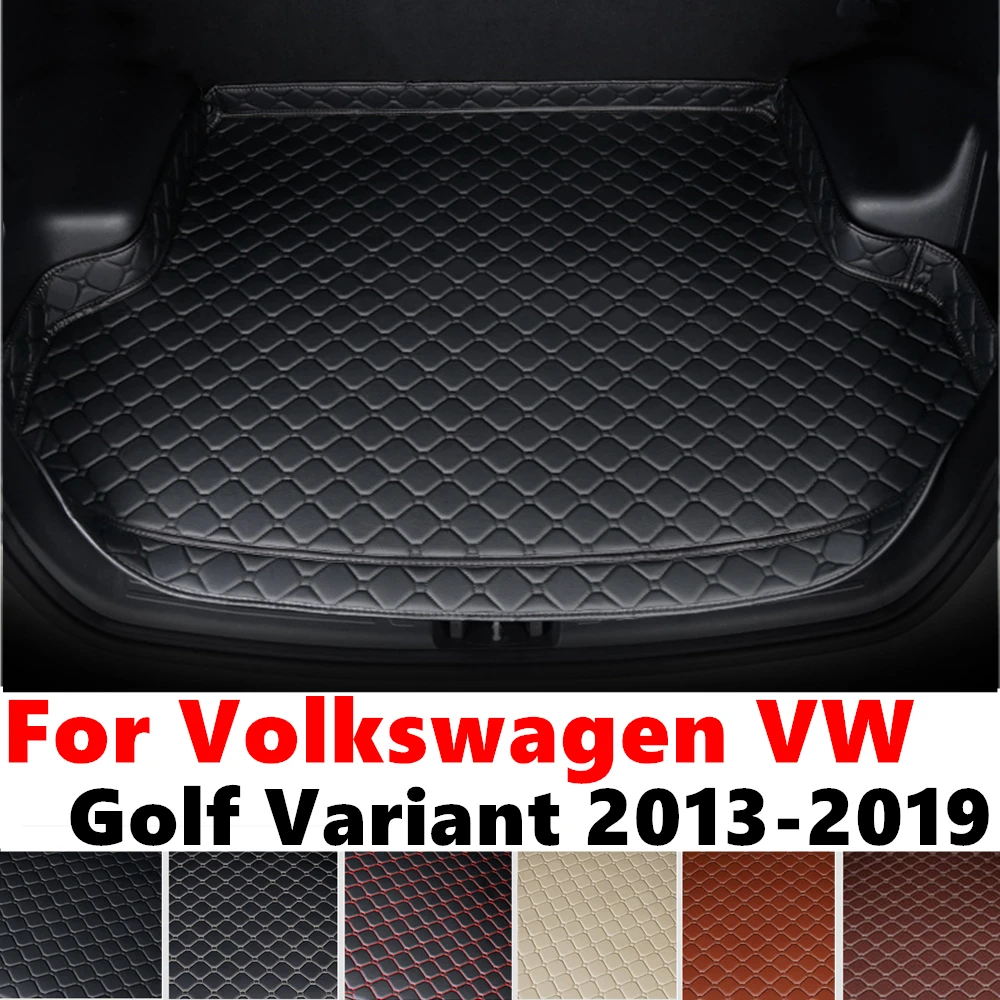 High Side Car trunk mat for Volkswagen VW Golf Variant 2019 18-2013 Tail Boot Luggage Pad Rear Cargo Liner Interior Accessories