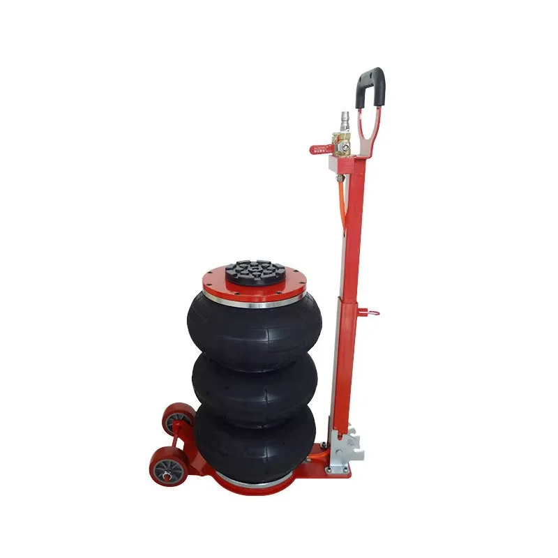 6600lbs Capacity Pneumatic Air Jack Quick Lift 3T Car Repair Floor Jack Folding Rod Triple Bag
