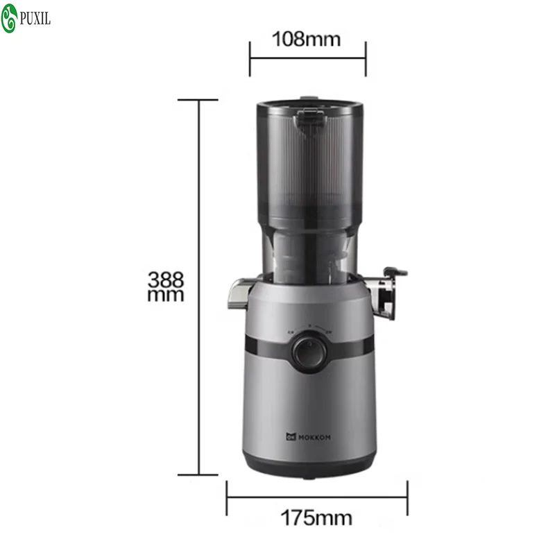 Mokkom M6 powolna sokowirówka gospodarstwa domowego hybrydowa elektryczna sokowirówka 13cm duży kaliber w pełni automatyczna separacja soków owocowych i warzywnych