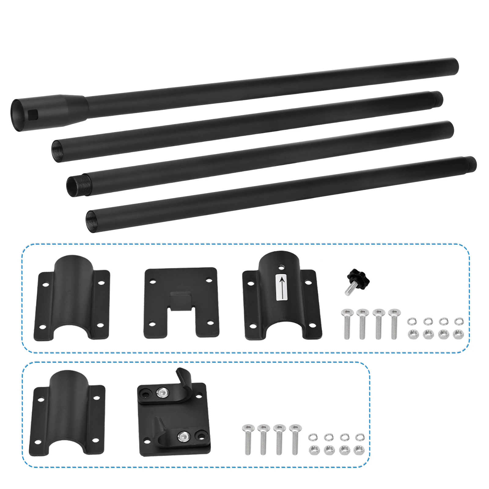 

Superbat Aluminum Alloy RV Flagpole Long Pole Combo Bracket Mast Mounted for Starlink GEN 2 Transmitter Antenna Dish