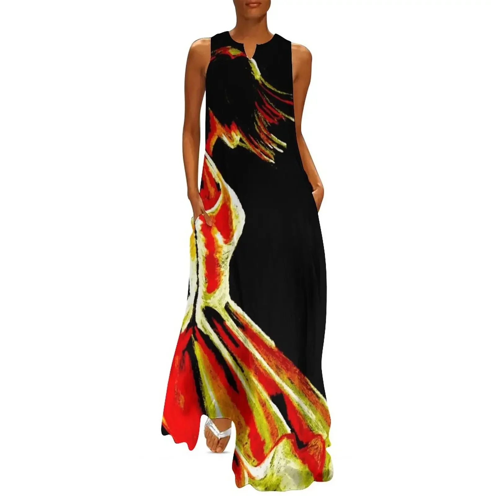 

Spinning dancer in red Long Dress luxury evening dress woman for wedding dress for women 2025