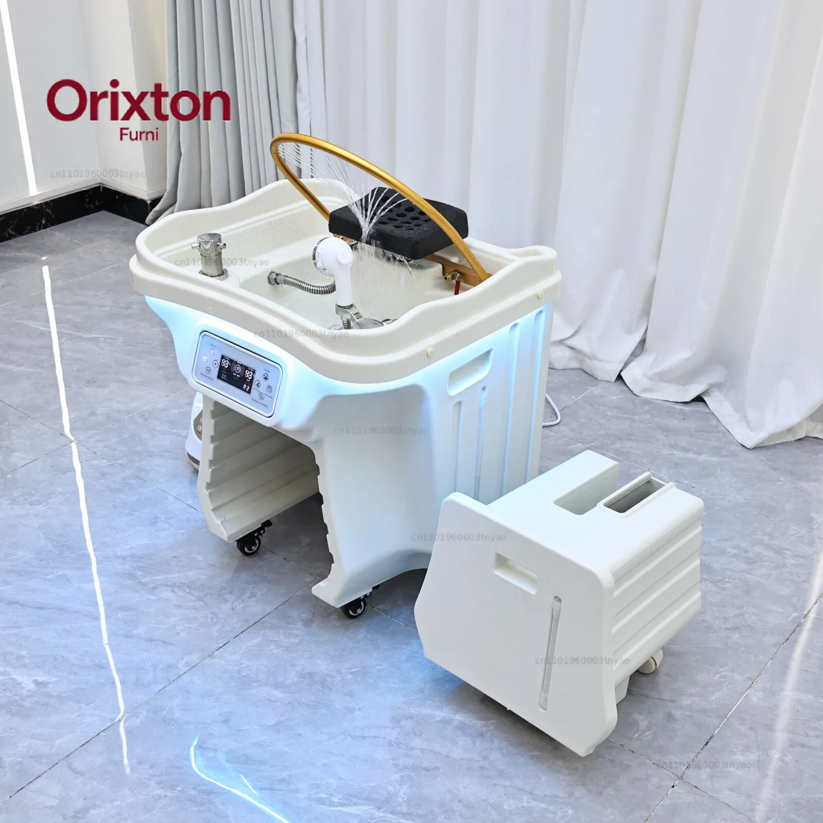 Head SPA Shampoo Basin with 60L Water Storage Tank, Heating, No Need to Connect Water Pipe, Water Cycle Hydrotherapy, Hair Wash