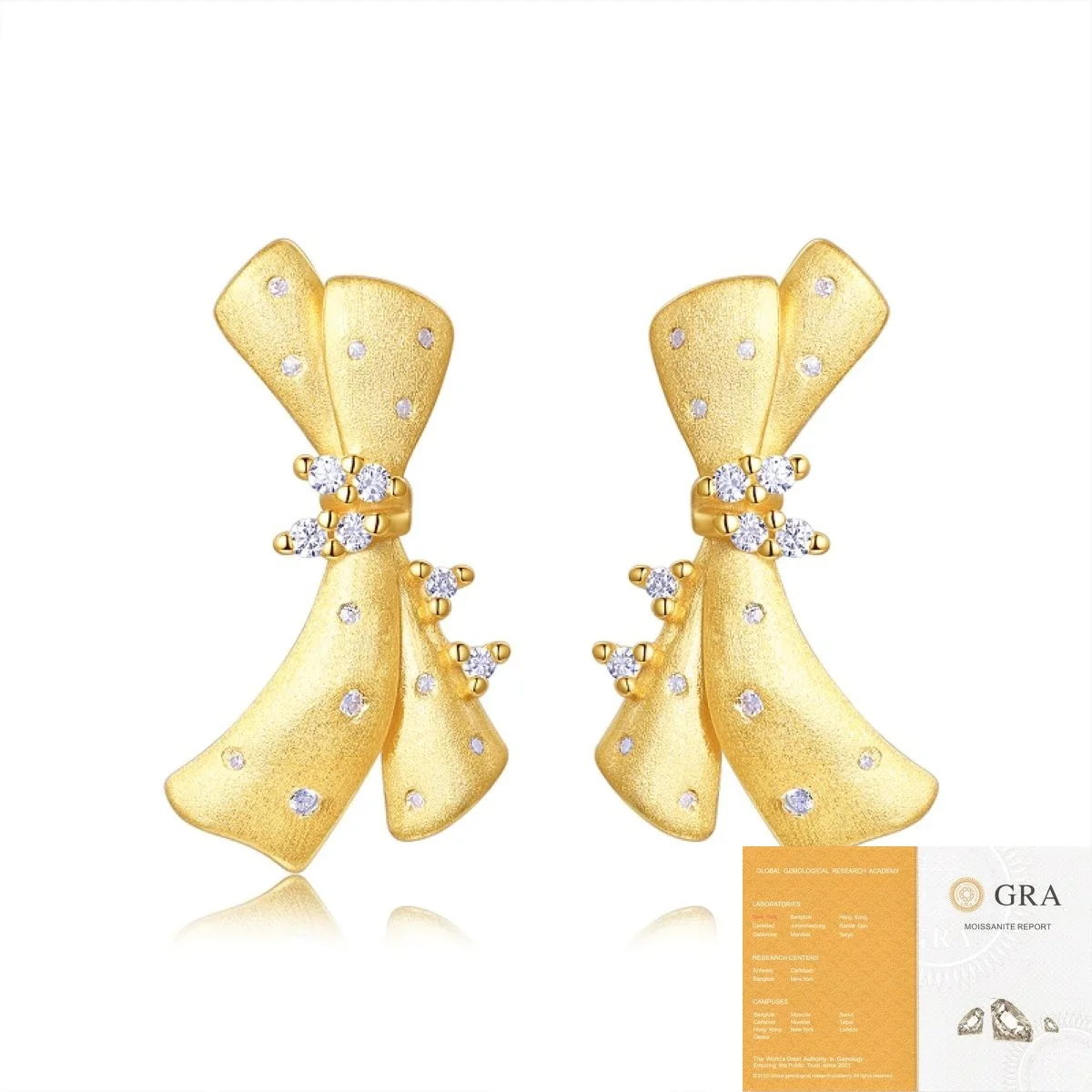 

LUNYIZUAN S925 серебро 18 К позолоченные серьги с бантом из муассанита для женщин минималистичные итальянские серьги-гвоздики для повседневного ношения