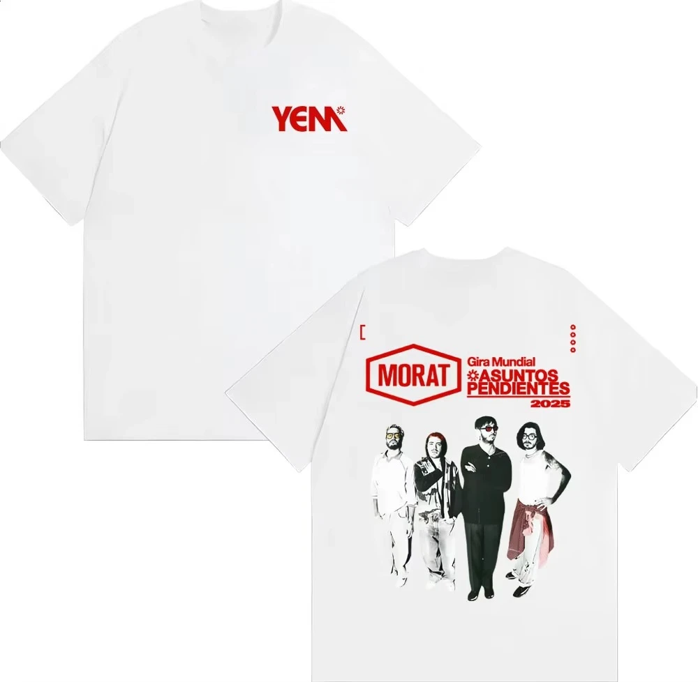 banda-morat-asuntos-pendientes-album-2025-tour-t-shirts-das-mulheres-dos-homens-harajuku-hip-hop-rock-t-camisa-de-algodao-casual-oversized-camiseta