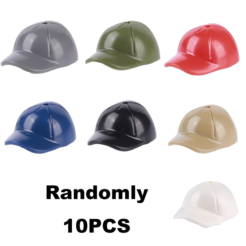 MOC Figures Accessories Building Blocks Military Soldiers Navy Hat Keraf Motorcycle Helmets Knit Cap Casquette Beret Bricks Toys