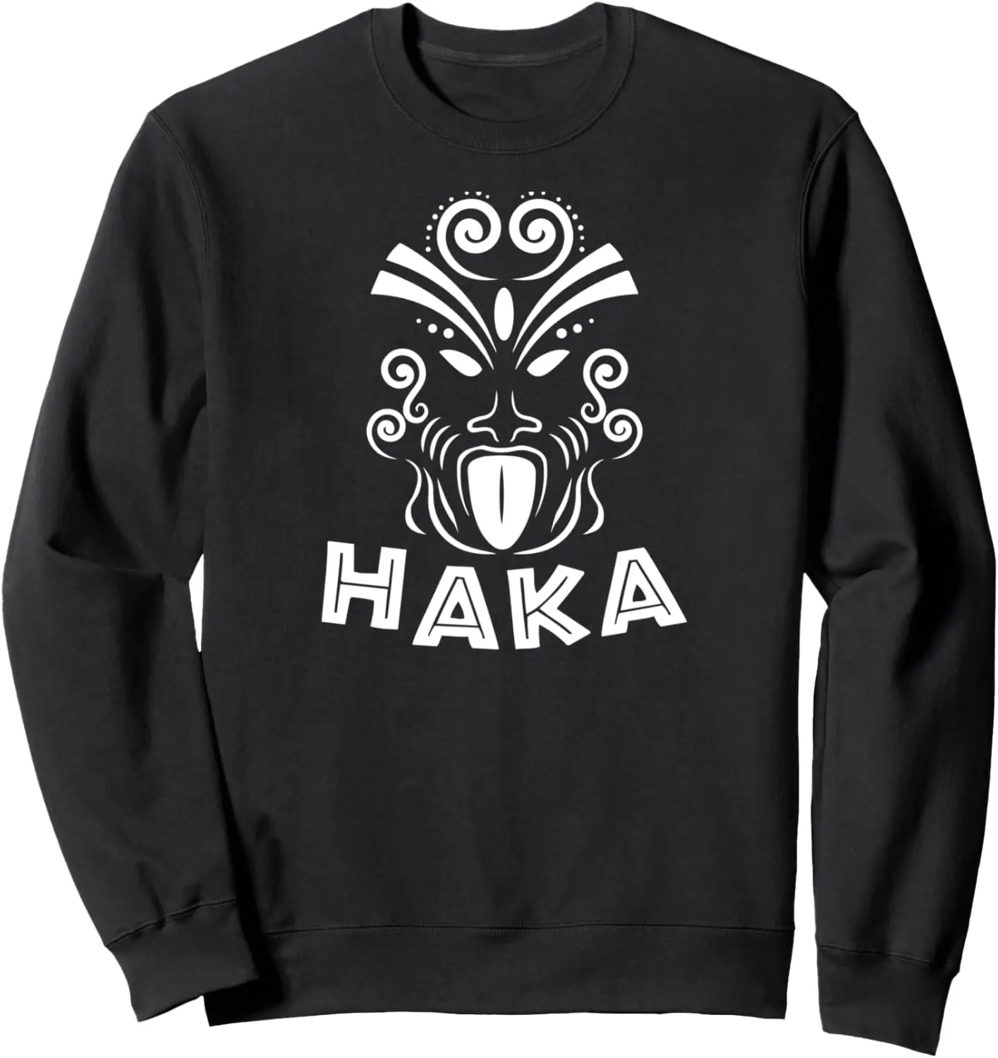 Maori warrior Haka Dance Sticking Out His Tongue Maori Haka Sweatshirt