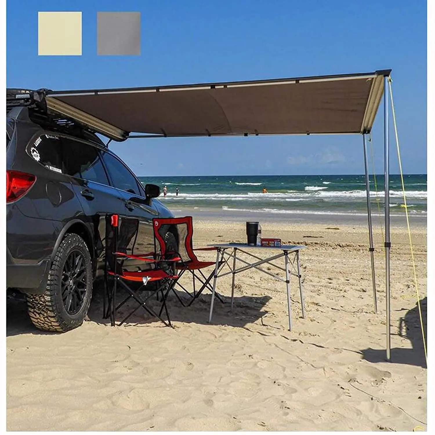 High Quality SUV Car Roof Top Tents Car Camping Sun Shade Car Side Awning Tent Flat Shelter