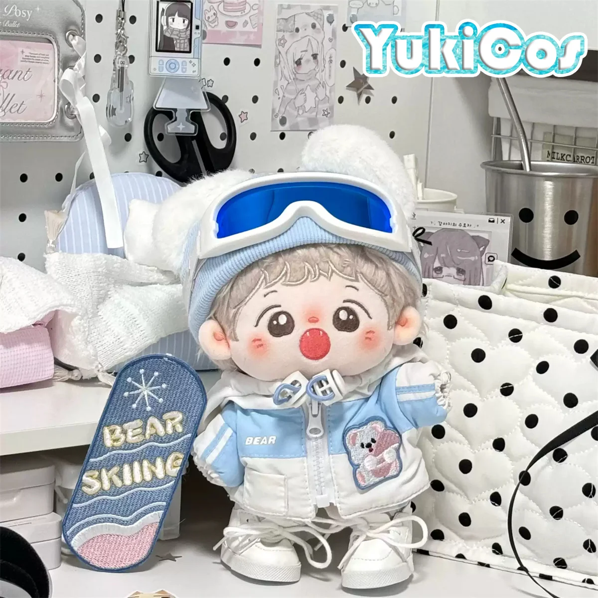 Kpop Idol Boy Unisex Show Ski Wear Skiing Langa Ranga Costume Plush 10cm 15cm 20cm Doll Accessories Doll's Clothes DJ Mar