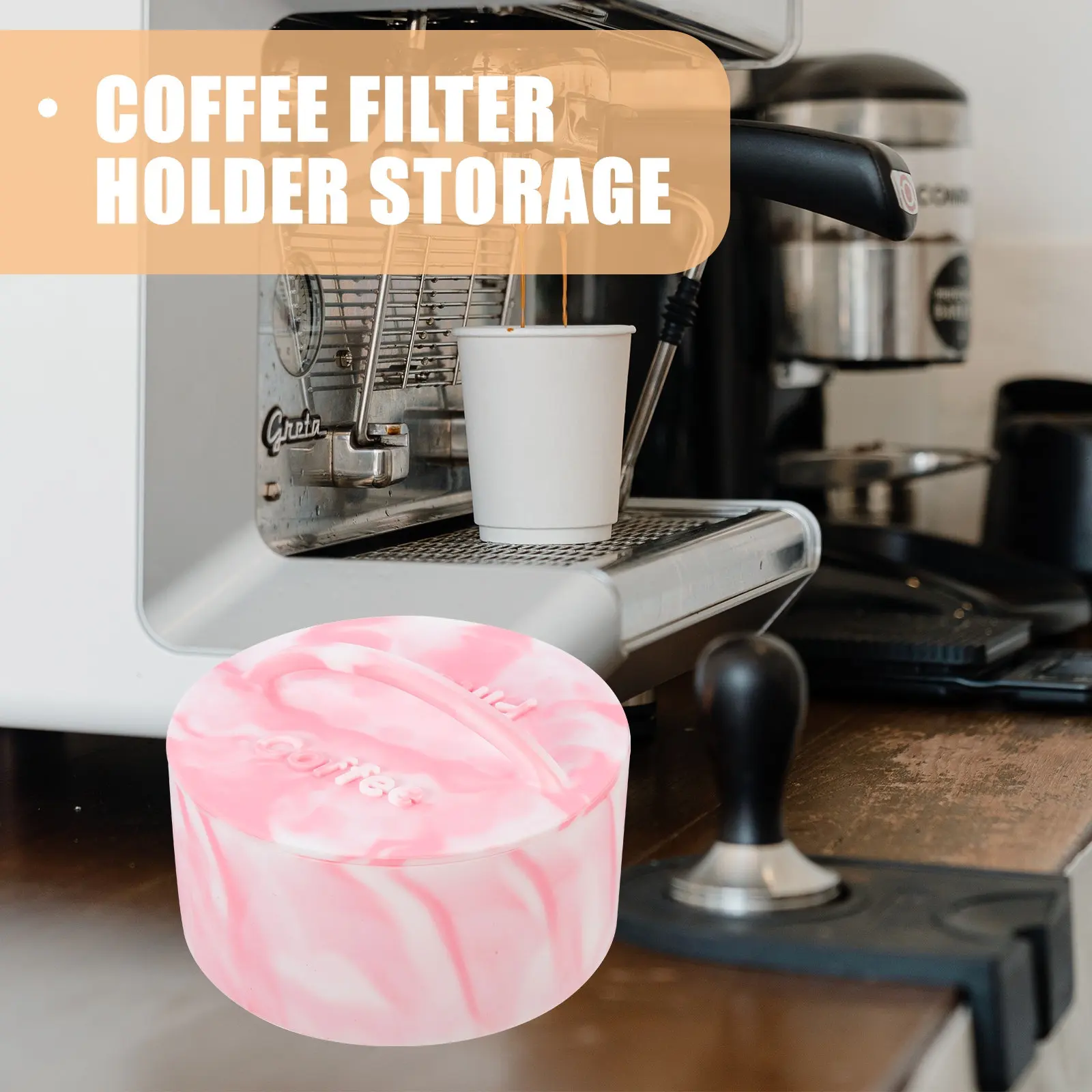 

Coffee Filter Storage Box Large Capacity Silicone Holder For Home Countertop Organizer Break-Resistant Mesh