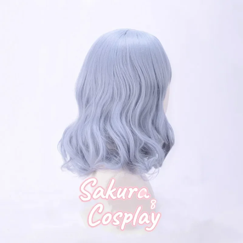 Touhou Project Remilia Scarlet Cosplay Short Curly Heat Resistant Synthetic Hair for Halloween Costume Role Play Wigs