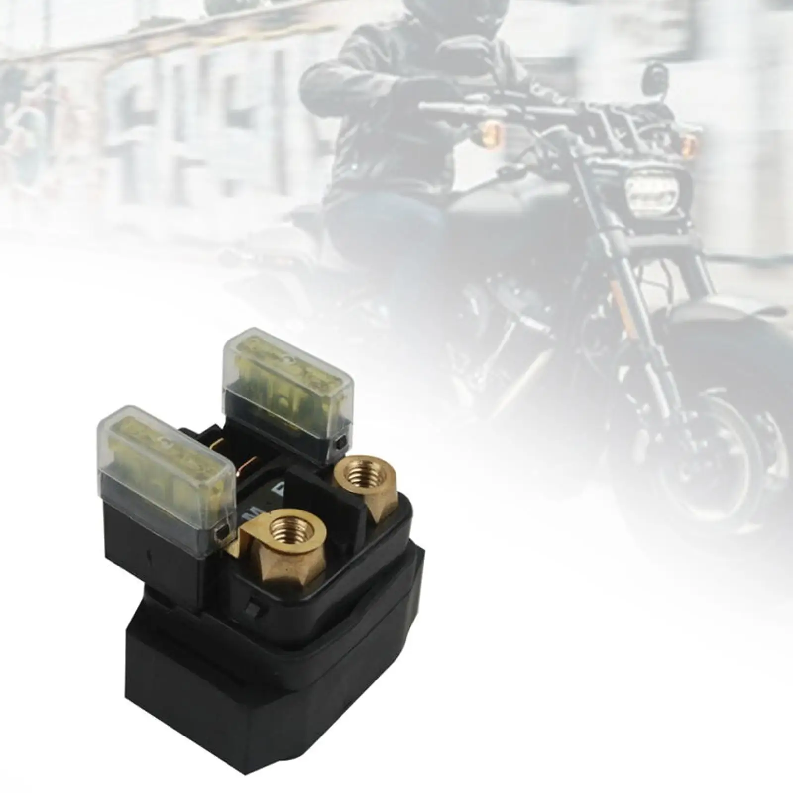 

Starter Solenoid Relay Copper Rubber Replacement Starter Relay Switch for Motorcycle Repair and Maintenance