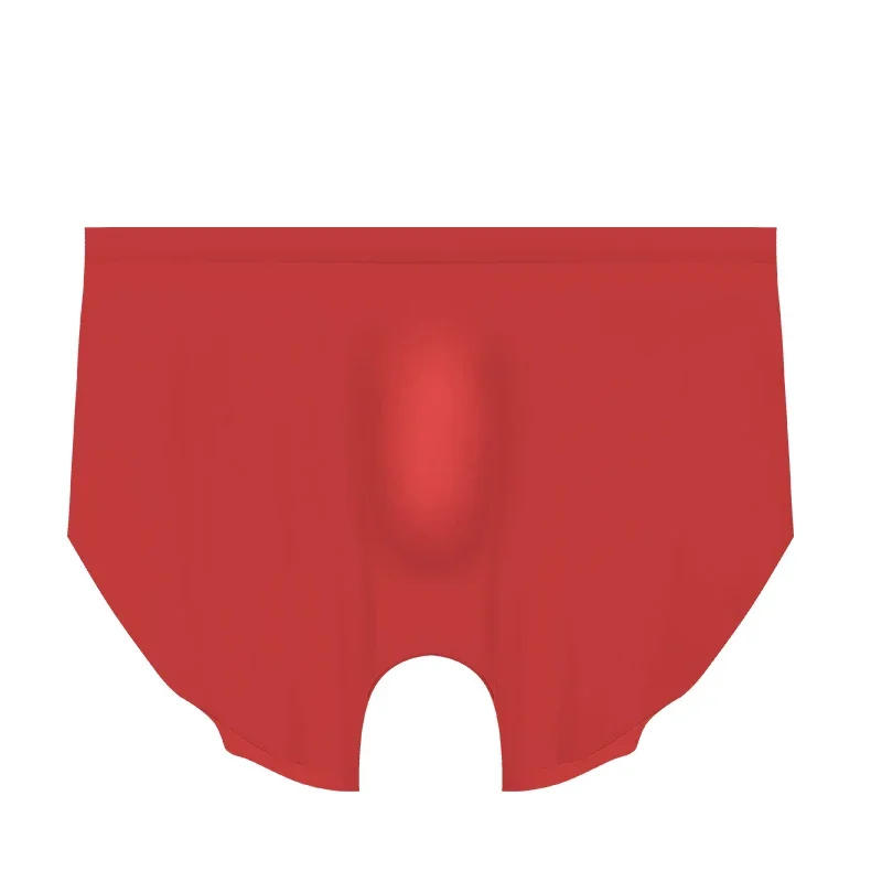 

Men's ice silk seamless underwear 3D die boxers summer thin underpants boys extended sports shorts