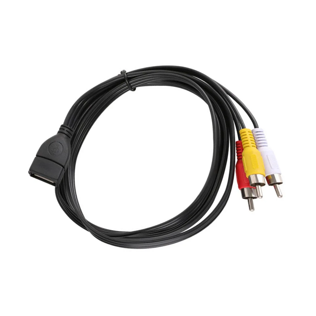 1.5m usb para rca cabo usb 2.0 macho para 3 rca macho coverter estéreo áudio vídeo cabo adaptador de televisão fio av a/v adaptador de tv