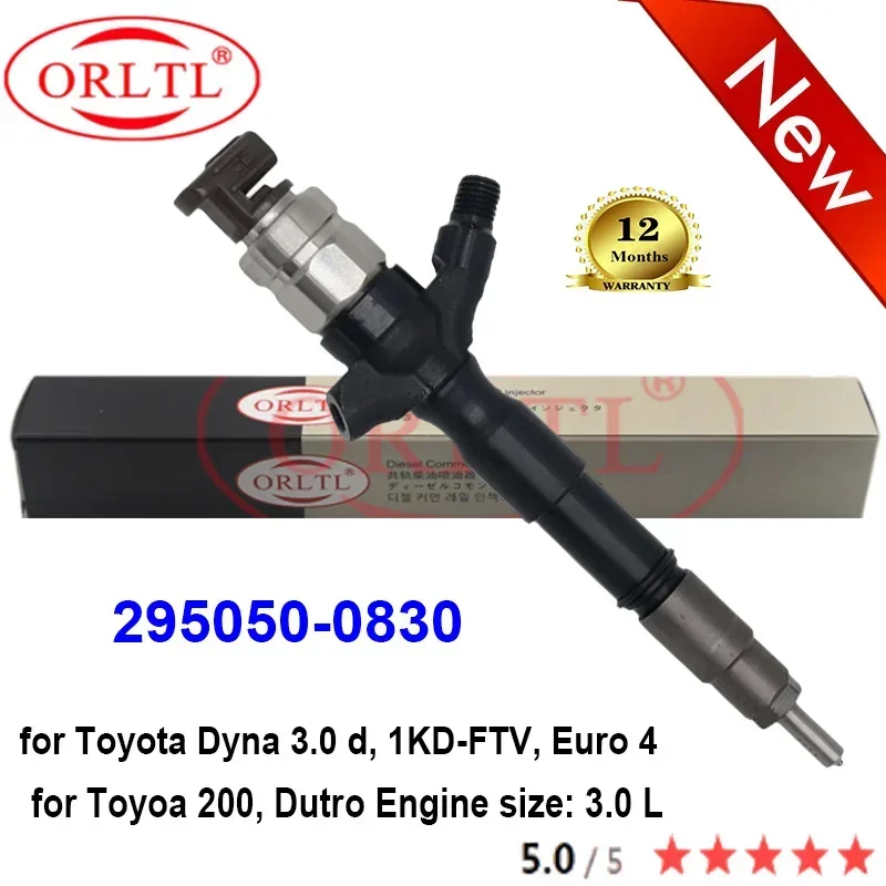 295050-0830 Diesel Common Rail Fuel Injector 2950500830 295050 0830 23670-39395 23670-30390 For Toyota Dyna 1KD-FTV