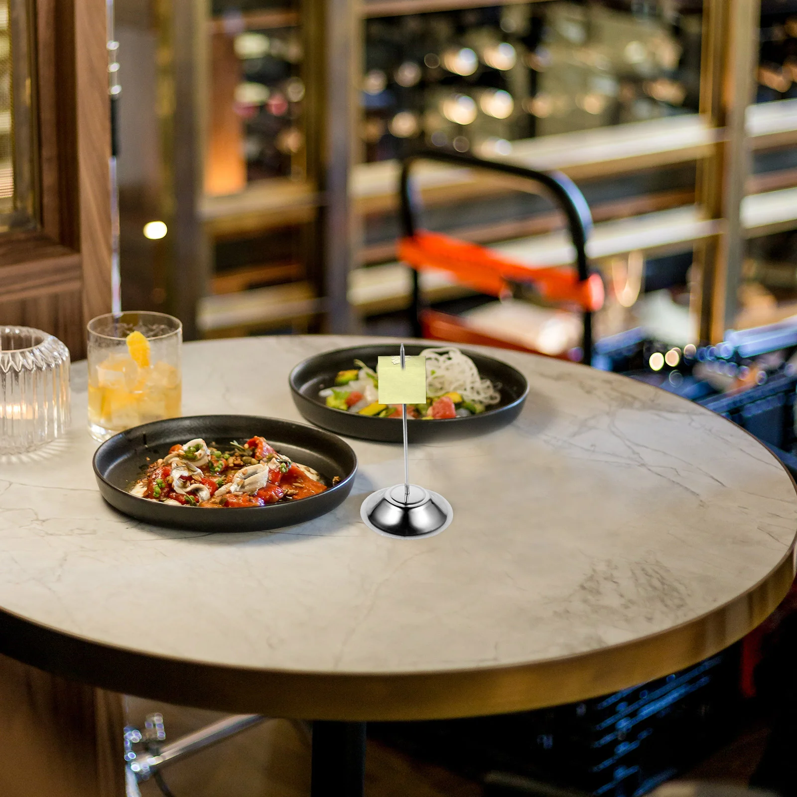 Menu Inserter RVS Memohouder Bureau Zilver Restaurant Ontvangst Kantoor