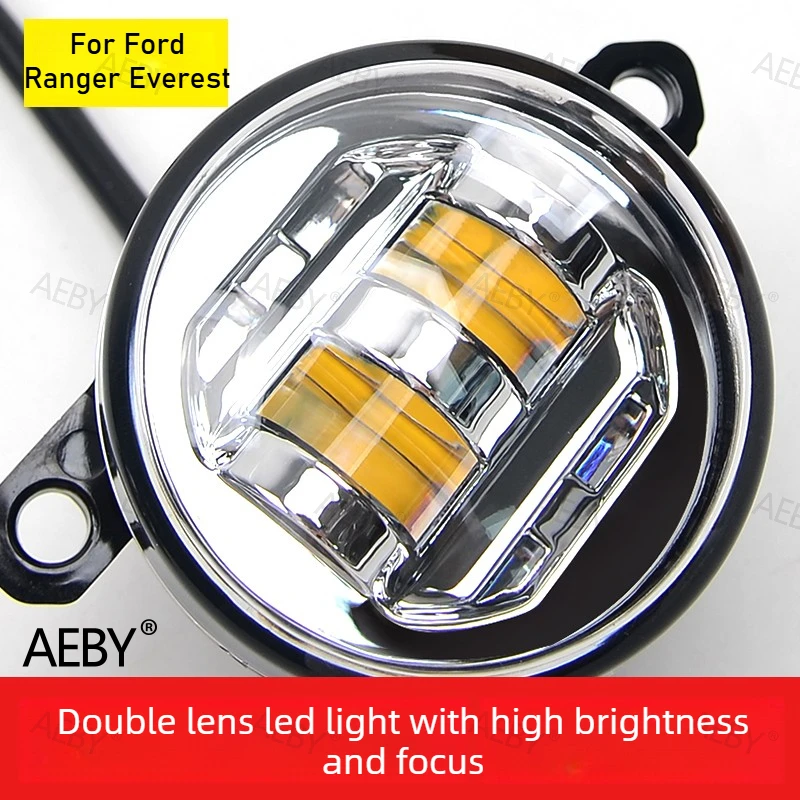 

For Ford Ranger Everest 2022-2026 Golden eye fog lamp assembly,LED fog lights,anti fog lights,Double lens waterproof,auto parts