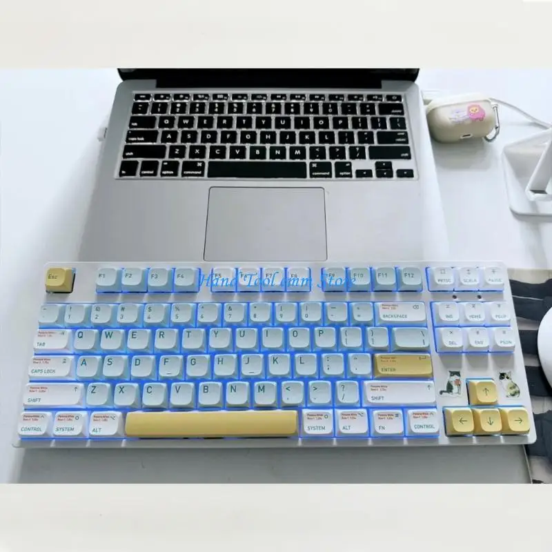 

H37F 135Key Shallow Dream Themed Keycap XDA Profile PBT Dye Sublimation Keycap Set for Customs Mechanical Keyboards