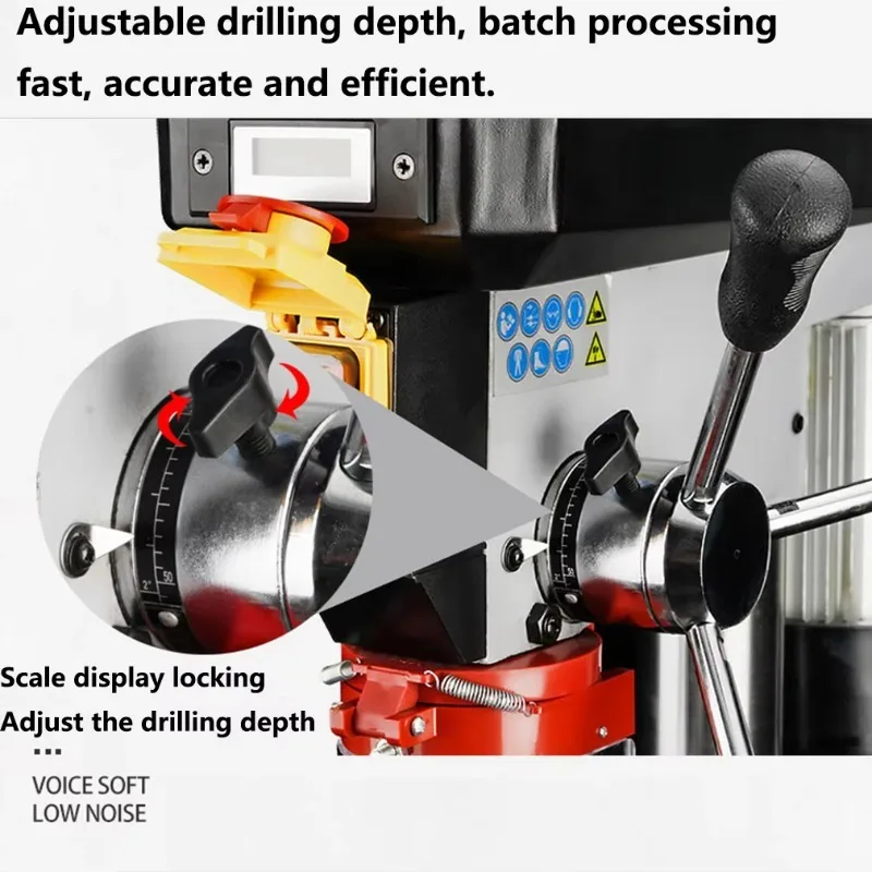 Fusai 750W DK-MS16 Manuale per legni Pannello per la lavorazione del legno Tavolo verticale da banco per maschiatura Utensile per trapano da banco