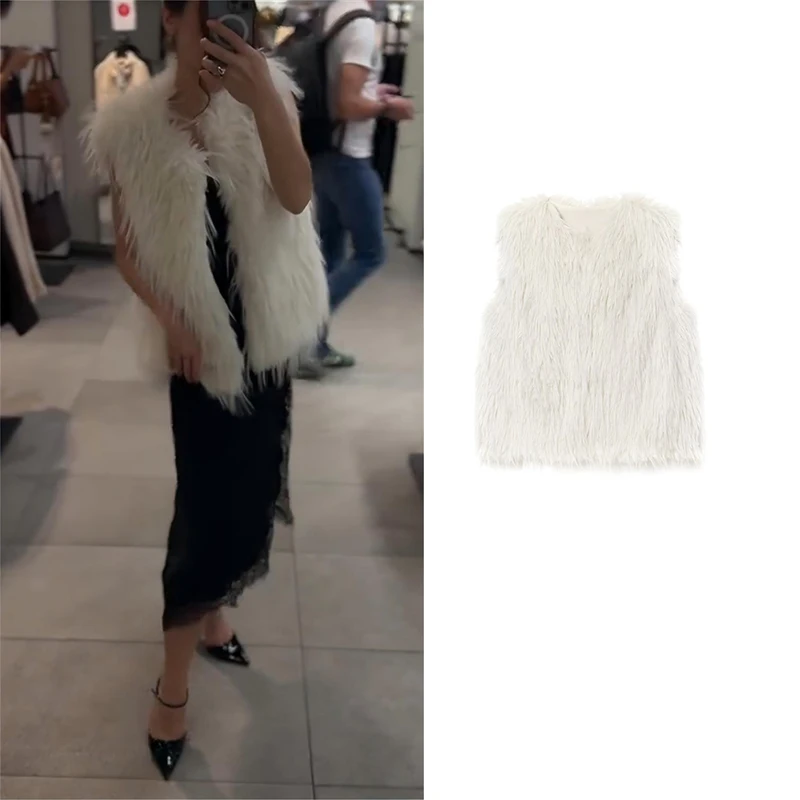 Guobioziy 2026 Fall Round Neck Sleeveless Gilet Relaxed Silhouette Vest Top Avant Garde Urban Look Gathering Outfit  Popular