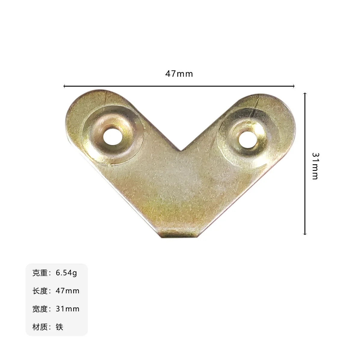 Iron five-color group corner connection iron sheet bed hinge corner code hook buckle furniture hardware stamping accessories