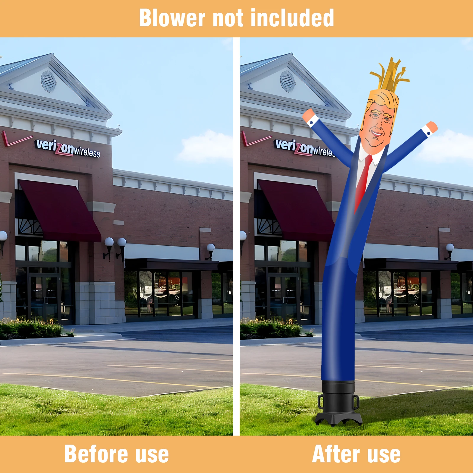 6/10/15/20FT Tall Inflatable Trump4 Dancing Guy for Outdoor Decoration Advertising(Blower Not Included)