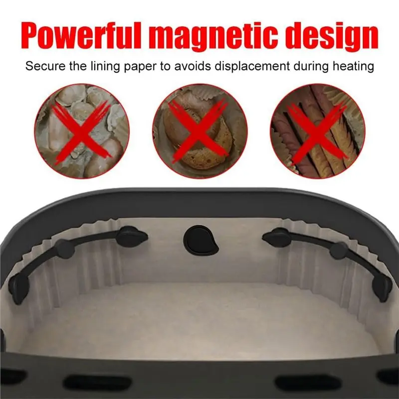 For Aviod Compatible 4Pcs Air Fryer Magnets Silicone Magnetic Buckles Liners For Shifting Burning For All Air Fryers A