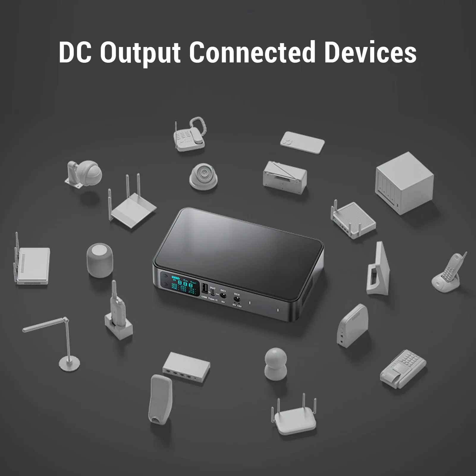 مصدر طاقة غير منقطع USB Tyрe-C تيار مستمر 5 فولت 9 فولت 12 فولت مخرج بطارية 18000 مللي أمبير UPS احتياطية لنظام التحكم في الوصول جهاز توجيه الكاميرا #6