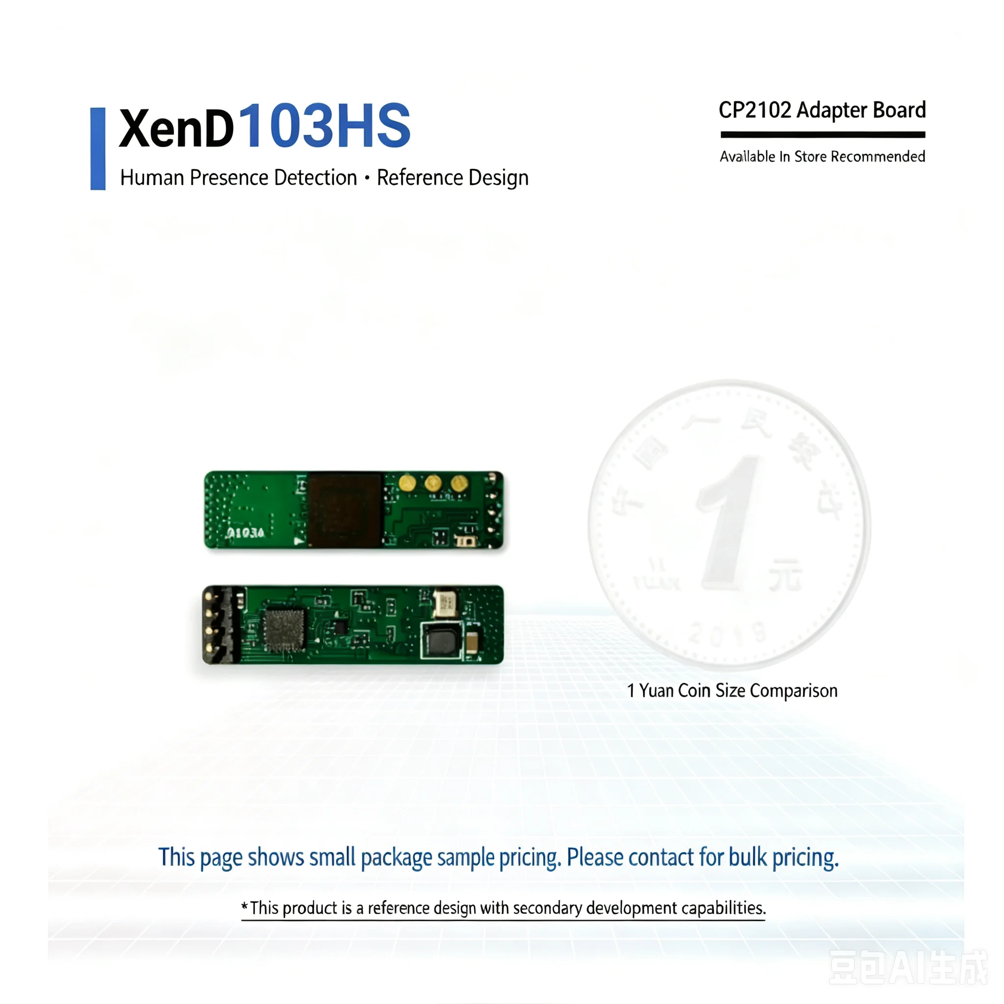 1pcs XenD103HS XiDian ultra-narrow edge tiny AiP human presence 24G millimeter-wave radar sensor