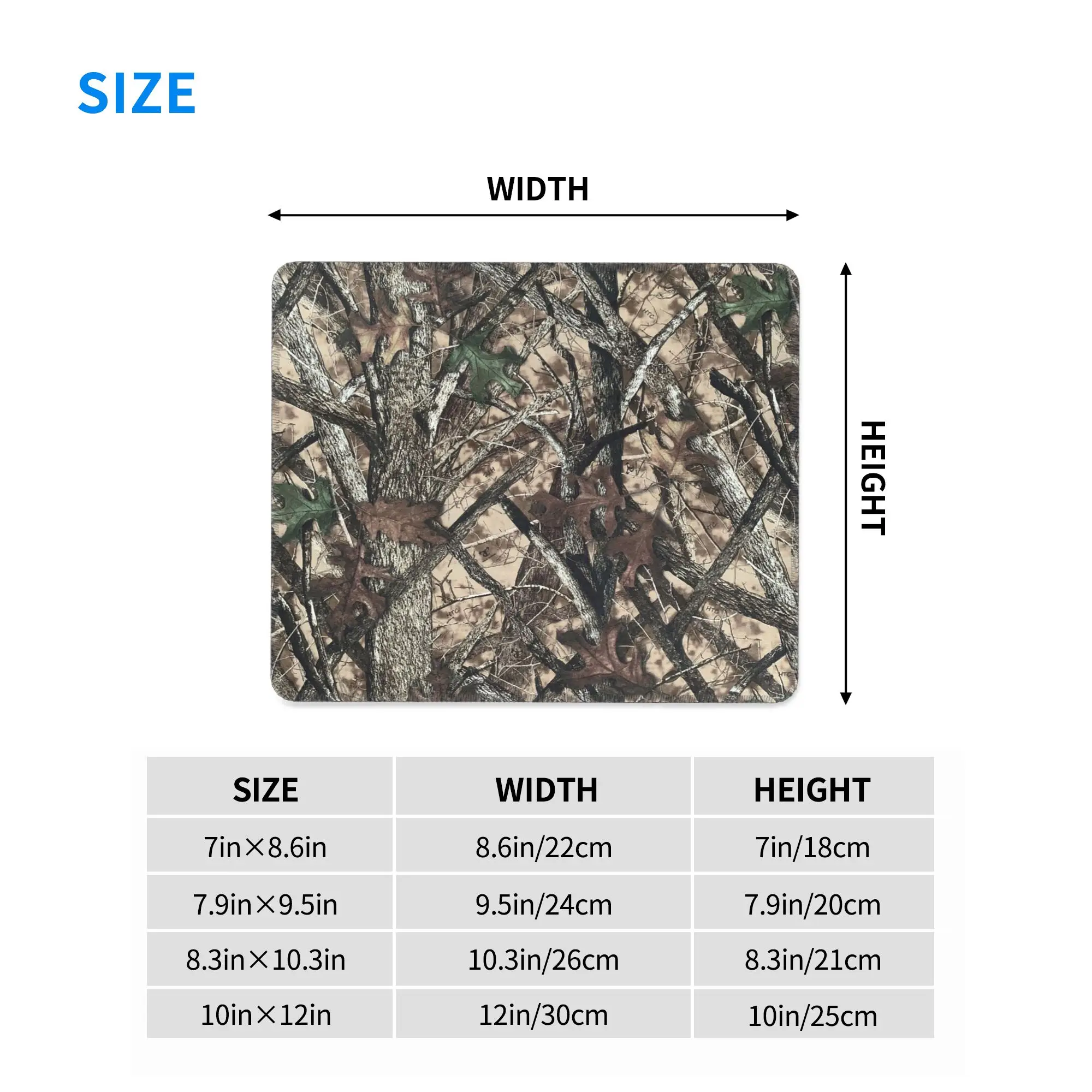 Camouflage With Leaves And Branches Mouse Pad Computer Keyboard Mouse Mat Gaming Laptop Desk Mat Office Accessories Table Mats