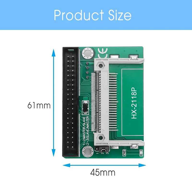 Nuevo conector CF a IDE 3,5 "39/40 pines tarjeta SSD Flash compacta a unidad de disco duro IDE de 3,5 pulgadas adaptador HDD placa elevadora macho a macho