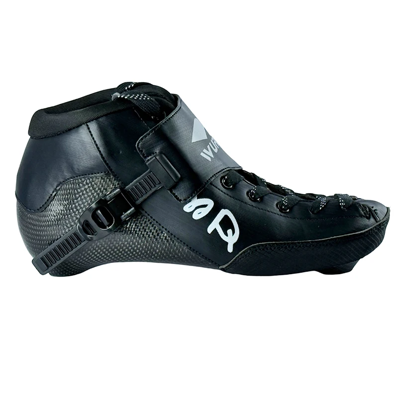 

Ботинки для катания на роликовых коньках, 2 слоя, гоночные ботинки из углеродного волокна, скоростные роликовые коньки для детей и взрослых, колеса 4*90, 100, 110 мм