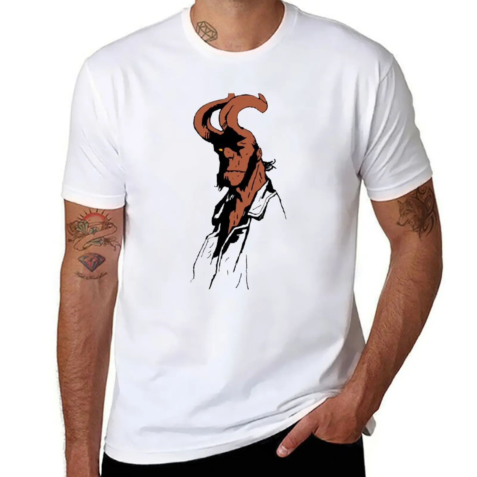 

100% shirt t t T-Shirt cotton shirts Hellboy man in cotton Color