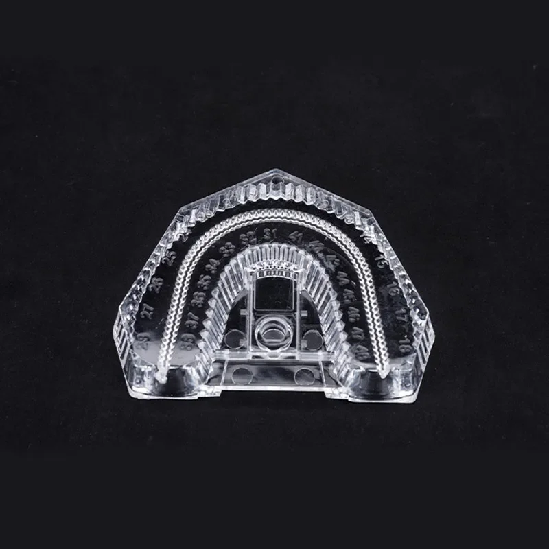 100pcs Dental Mold Base Disposable Plastic Denture Tray Dental Lab Sectioned Base Kit Transparent Base Box