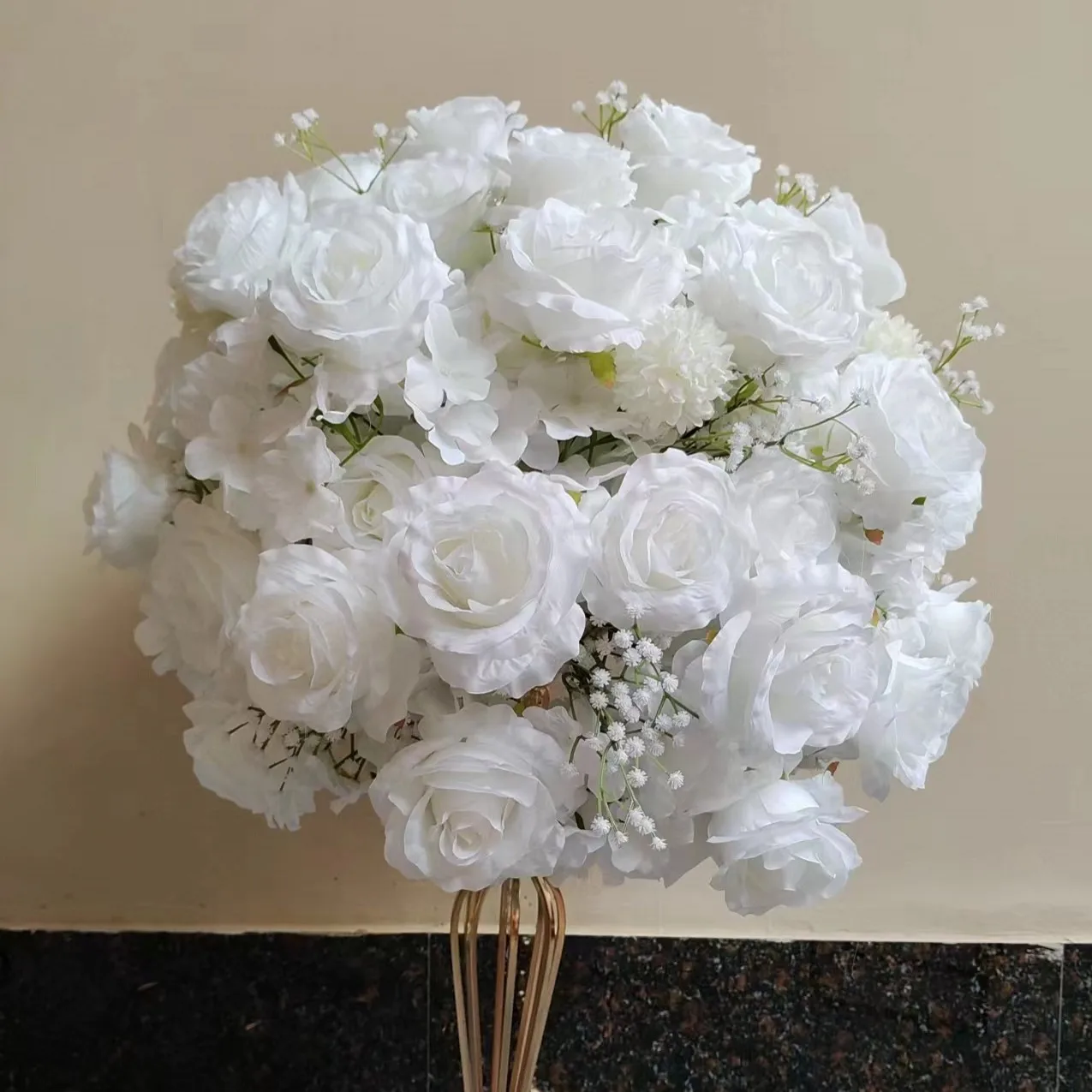 

Artificial Flower Ball Road Leading Wedding Decoraion Rose Baby's Breath Flower Table Centerpiece Decor Window Display Decor