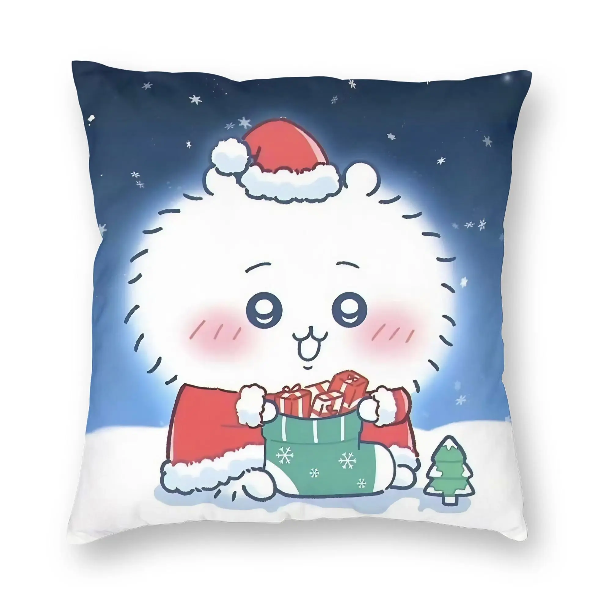Chiikawas Christmas Santa Kawaii Anime Pillowcase Printing Polyester Cushion Cover Decorative  Pillow Case Cover Seat Square