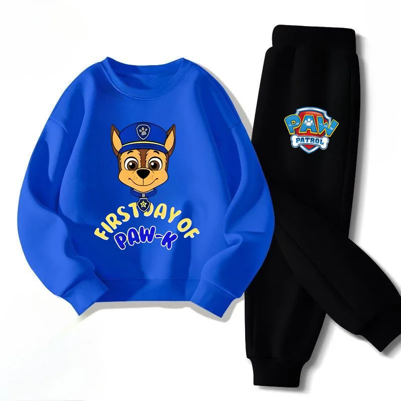 Boys Sport Pullover Long Pant Two Piece Set PAW Patrol Children's Hoodies Sets Spring New Kids Casual Tracksuit Sweatsuit