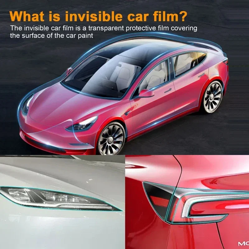 

car light film for Tesla Model 3 Y X s 2020-2023 car headlight protective film TPU rearview mirror transparent scratch resistant