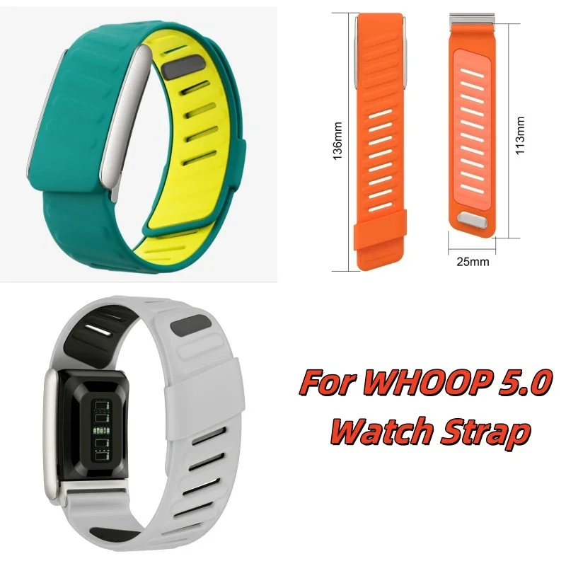 سوار معصم رياضي عالي الجودة قابل للتعديل من السيليكون الناعم المقاوم للماء والعرق متوافق مع هوب 5.0