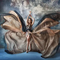 Luxury Detachable Tulle Skirt For Photo Shoot Black And Brown Long Train Custom Made Women Formal Party Skirts 2024