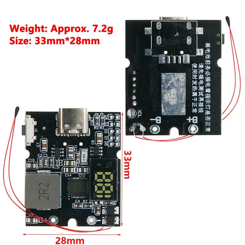 22.5W Power Bank Bidirectional Fast Charging Mobile Power Module Circuit Board With Digital/Light Type-C USB Suppor PD/QC3.0 2.0