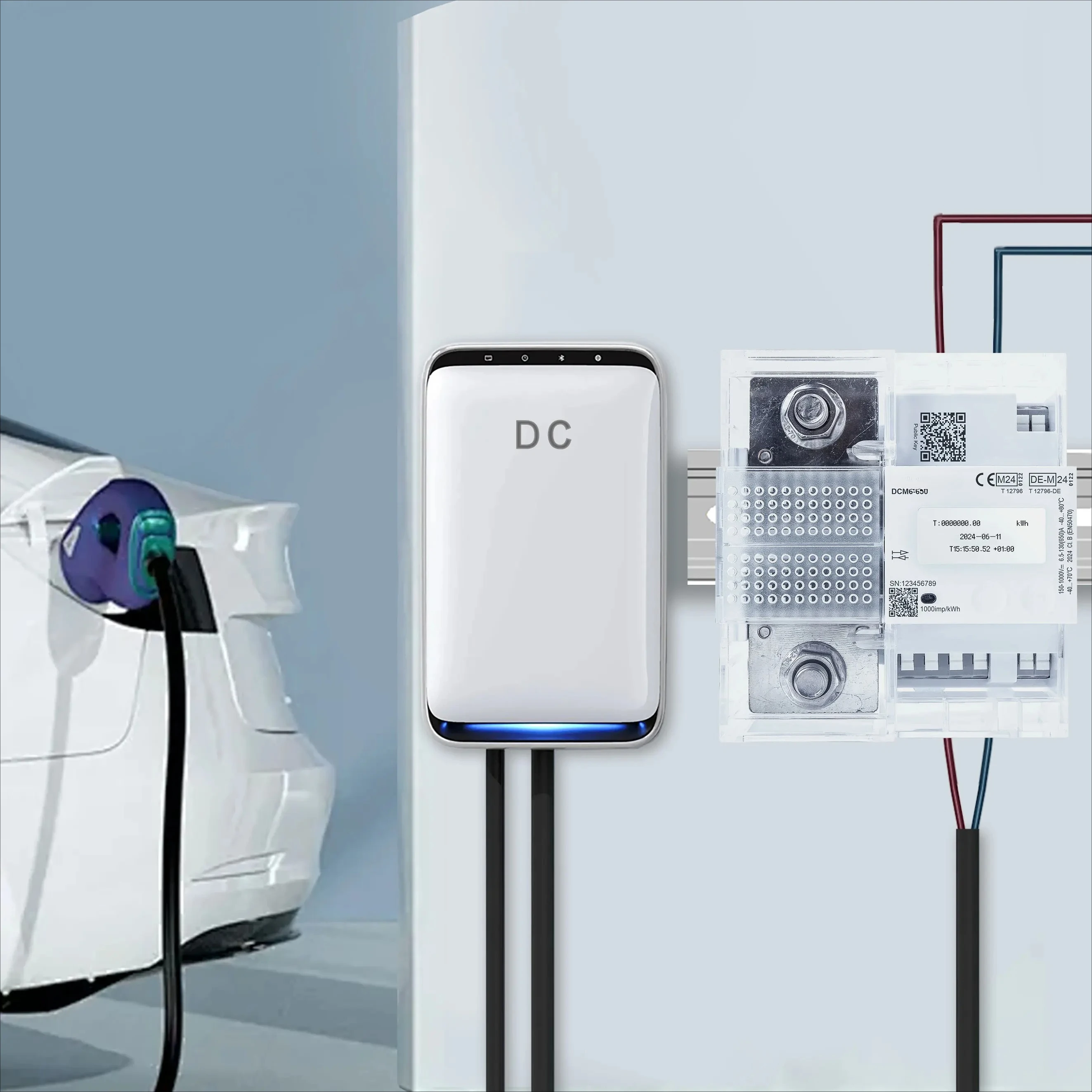 

DCM6-650 Высокая точность класса B RS485 Modbus Измеритель постоянного тока для хранения данных кВтч для автомобильных станций быстрой зарядки
