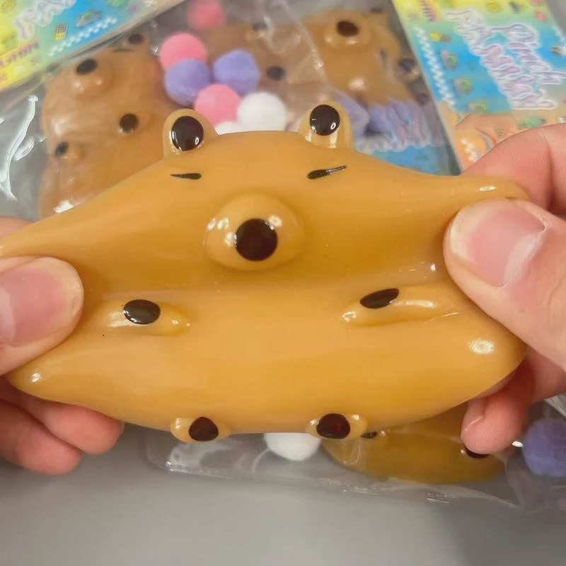 Hot Sticky Cute Capybara Soft Waxy TPR Slow Rebound Doll Toy Funny Prank Gifts Children Adults Decompression Finger Sensory Toys