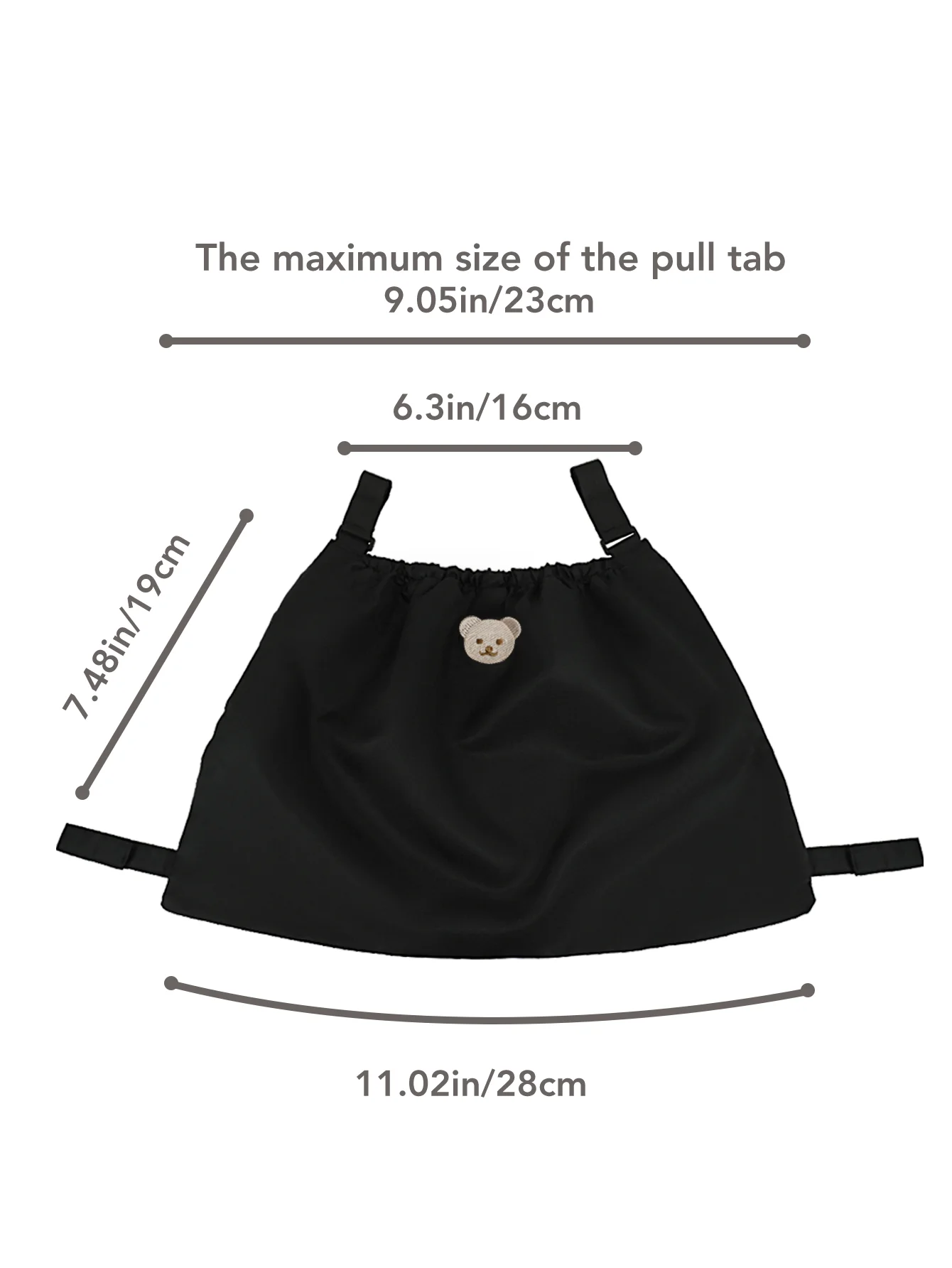 Baby Reusable Foldable Stroller Hanging Storage Bag Large Capacity for Baby Items for Outdoor Travel Use