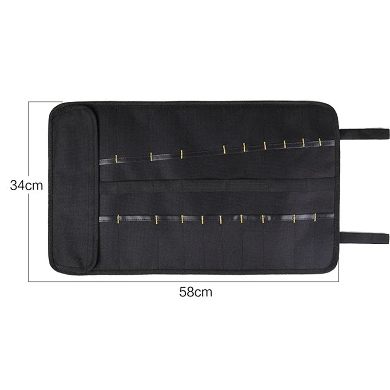 Multifunctional Roll-Up Motorcycle Tool Storage Bag 600D Oxford Cloth Mixed Wrench Spanner Socket Package Holder 22 Pockets