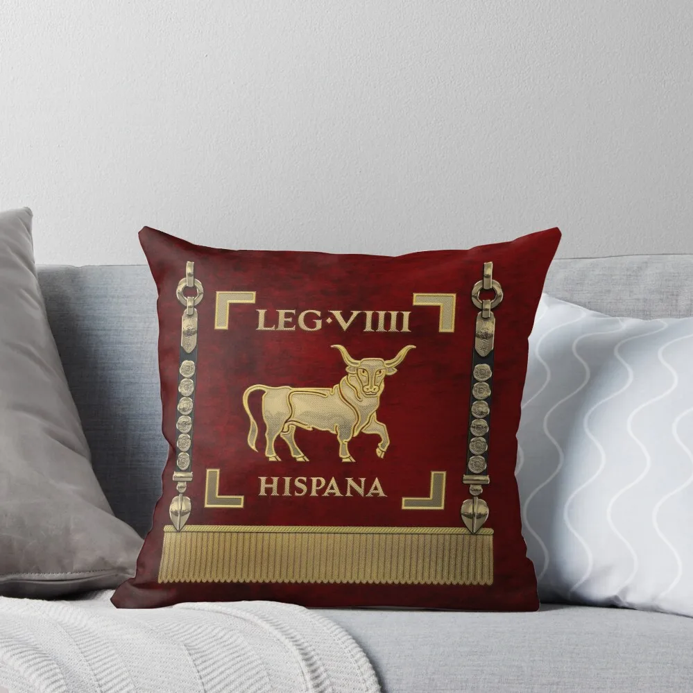 Standard of the Spanish 9th Legion - Vexillum of Legio IX Hispana Throw Pillow Couch Pillows pillow