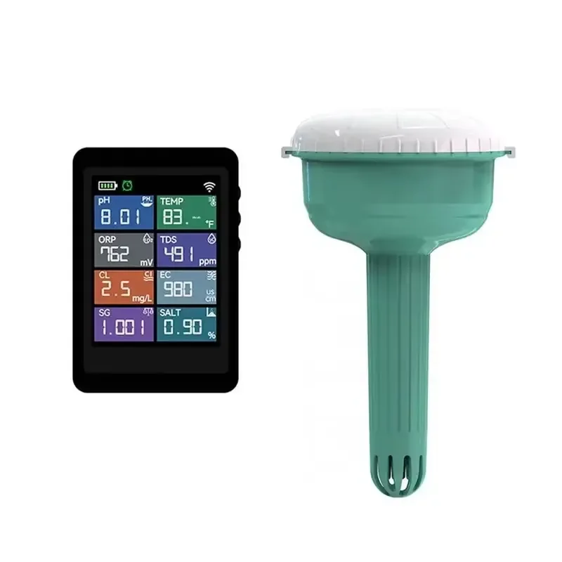 WAP01 AT43-Sauna & Pool Thermometer Fish Tank Water Quality Tester PH TDS EC/ORP Meter EU Plug