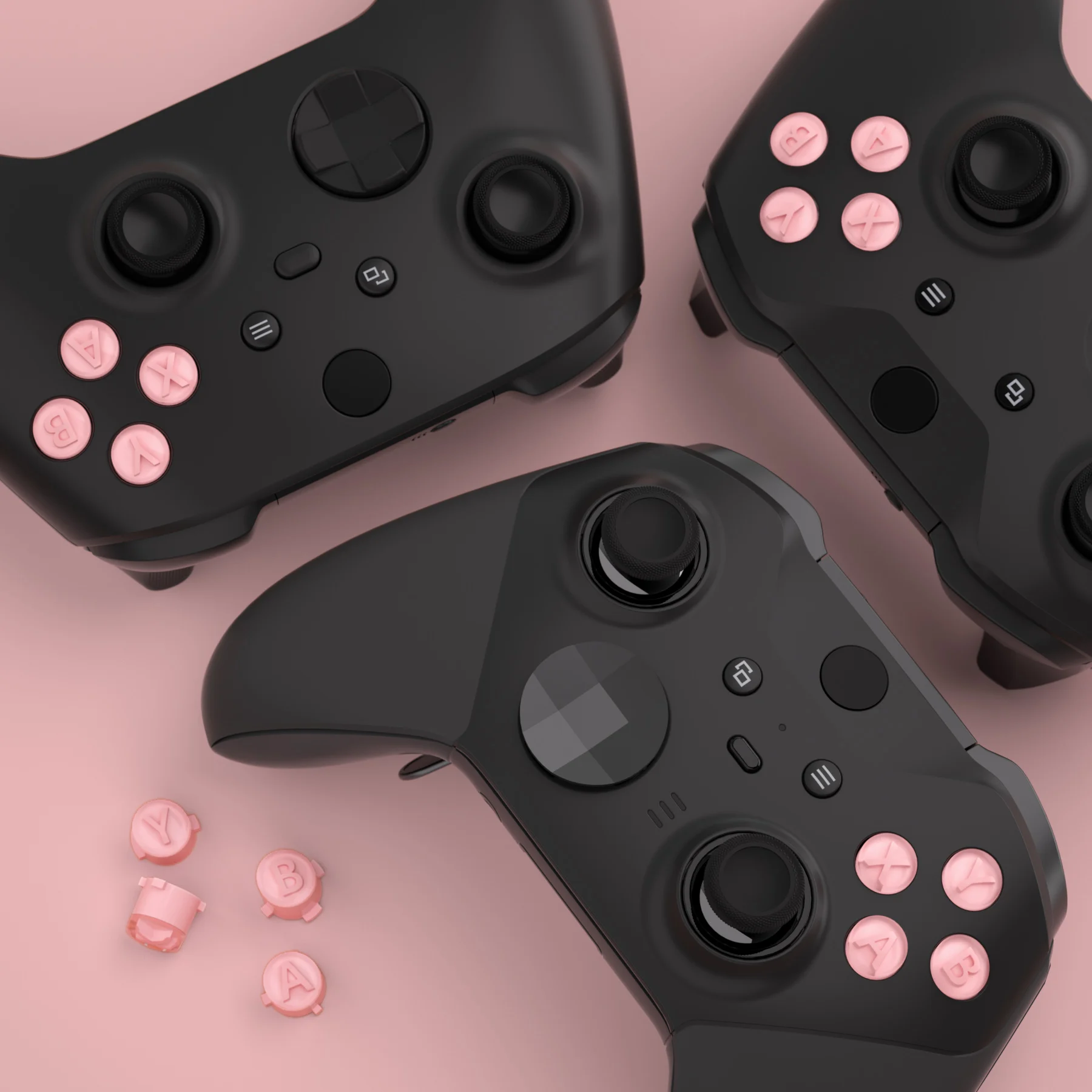 Extremerate Vervanging Abxy Knoppen Drie-Tone Klassieke Symbolen Voor Xbox Core Draadloze Controller, Xbox One S/X, Elite V1/V2