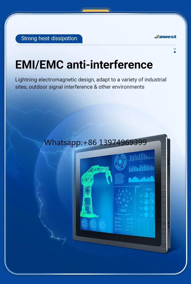 New 12.1-inch 16:10 1280x800 Wide-temperature High-brightness IP65 Industrial Touch Screen Display for Business