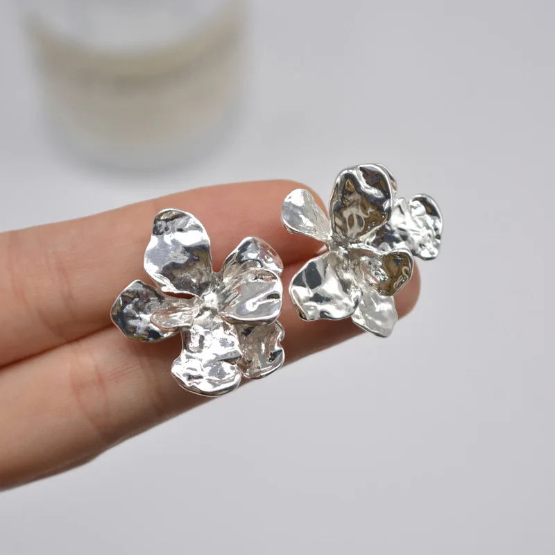 

Big flower earrings for woman Pendientes mujer серьги женские boucle d’oreille femmes
