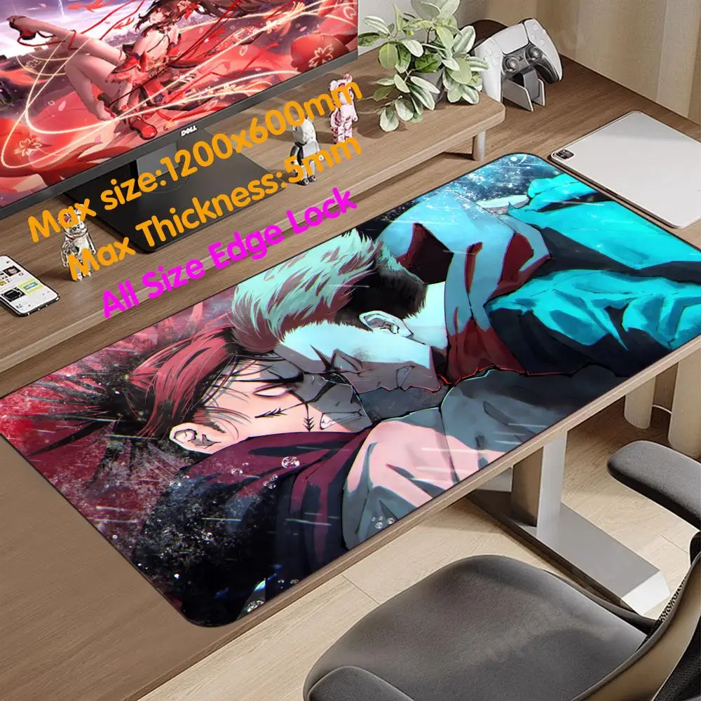 C_choso Mouse Pad 1200x600 5mm Size For E-sports Keyboard Thicking Super Big Large Desk Mat All Size Edgelock Rubber Mouse Mat